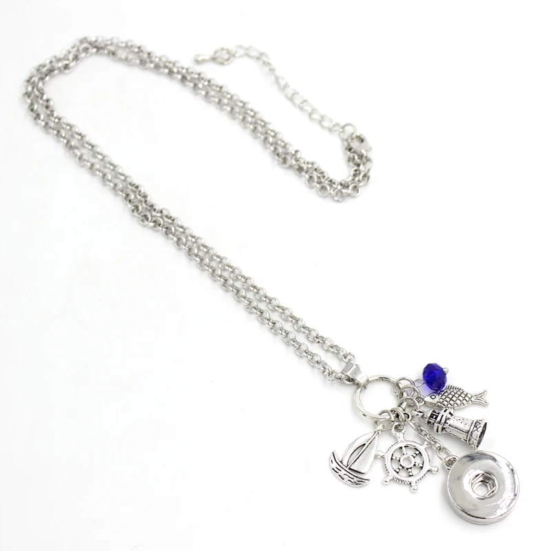 

Новое поступление, 10 шт., Морское ожерелье, летнее ожерелье для океана, корабль, рыба, шина, светлое колье, 18 мм, оснастка, ювелирные изделия, подарок