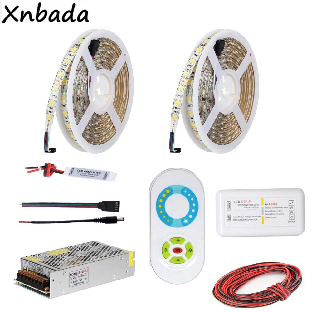 Светодиодная лента 5050SMD цветной температурный гибкий свет CT RF светодиодный