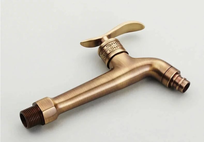 

super long high quality brass finished total brass Garden Bibcock washing machine faucet outdoor faucet for Garden