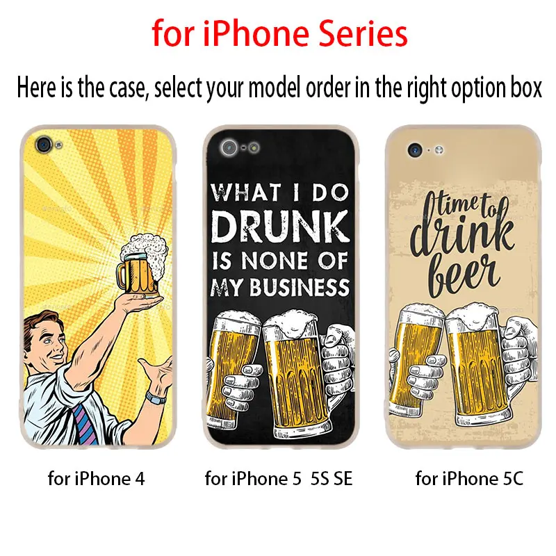 Замороженный стеклянные пивные летний мягкий чехол для iPhone 12 11 Pro X XS Max XR 8 7 6 Plus 5s SE