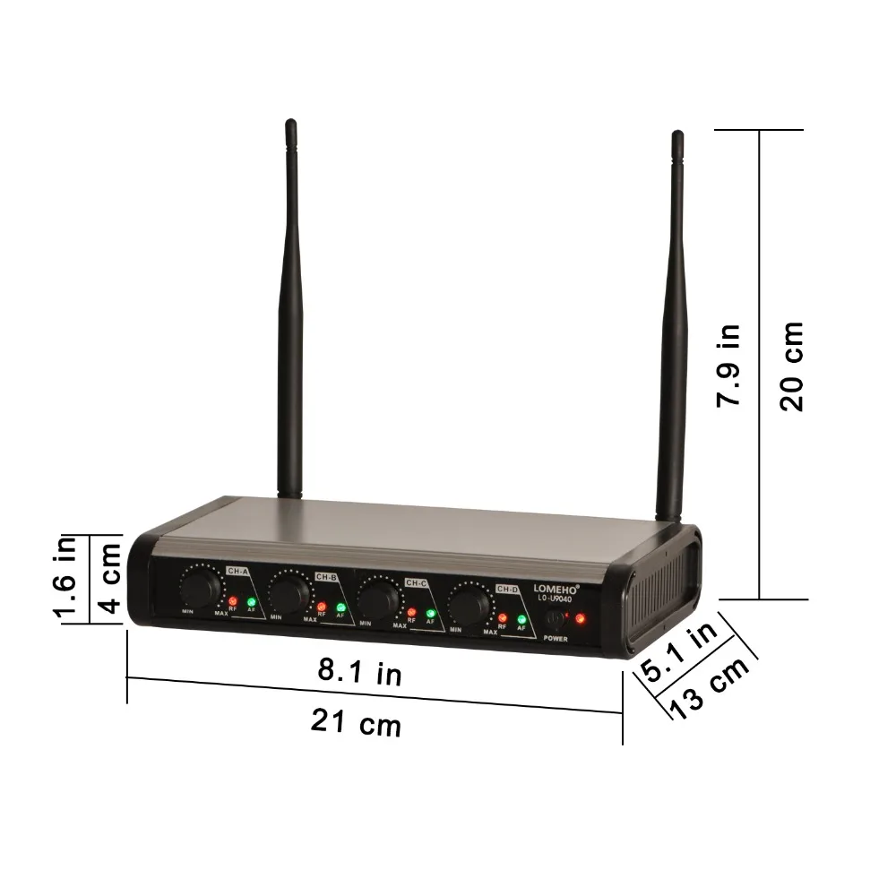 LOMEHO LO U9040 4 канальный UHF ручной церковный караоке Dj Вечеринка встреча беспроводной