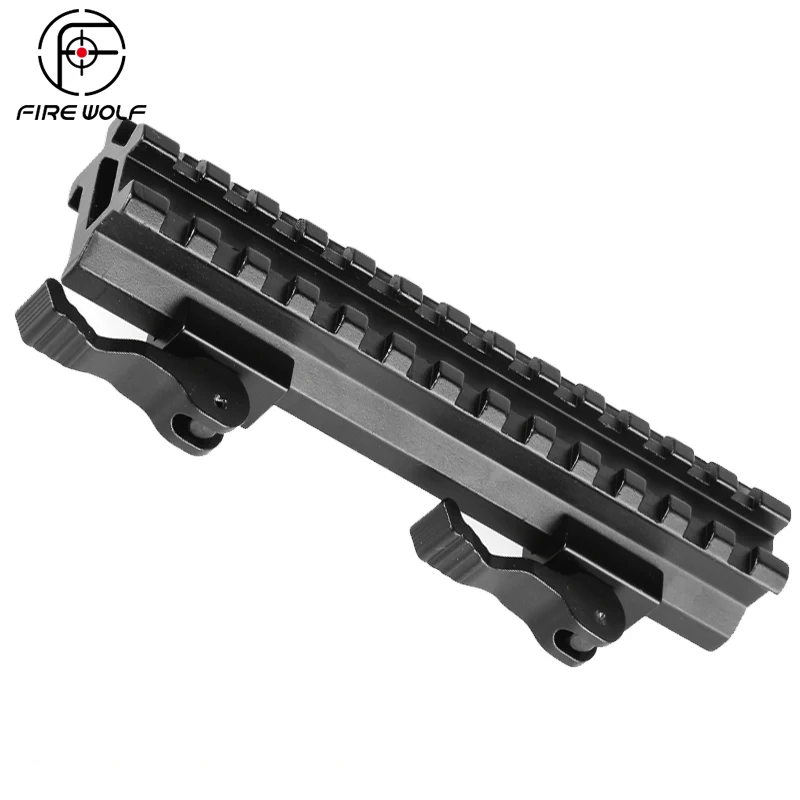 

FIRE WOLF Tactical QD Mount Double Rail 13 Slot Angle Mount Rail Quick Detach Picatinny Weaver Rail Scope Mount For 20mm Rail