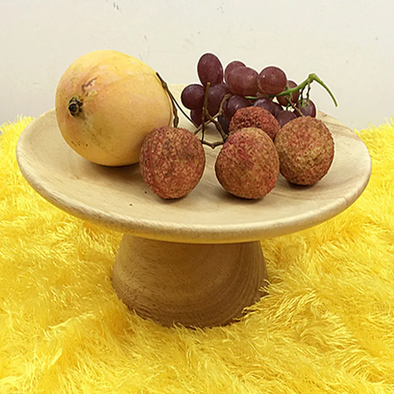 Высокая стопа диск дерево фрукты тарелка День рождения Свадьба обслуживание