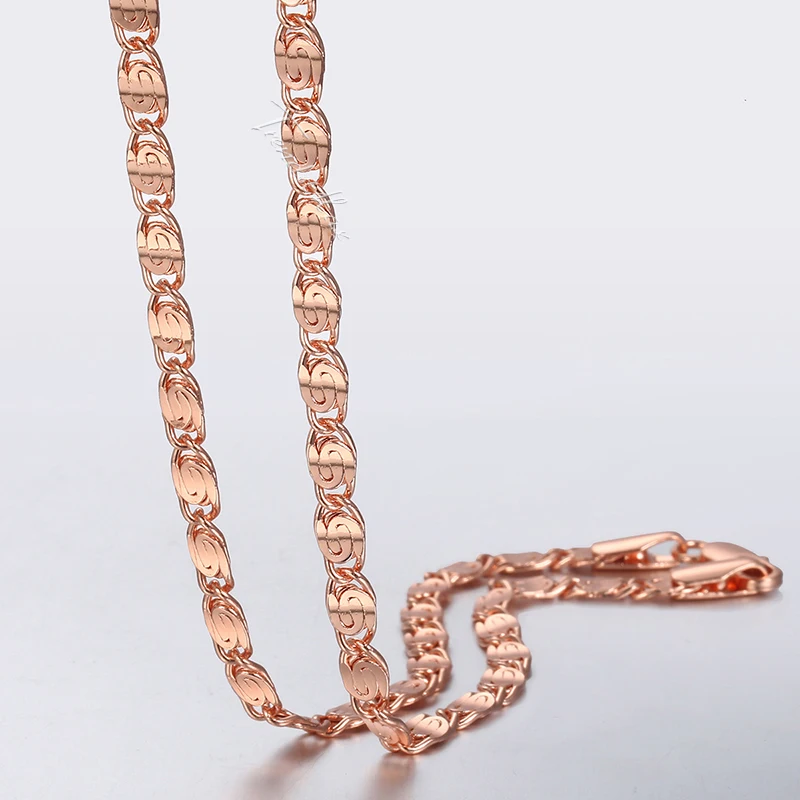 Женское и мужское ожерелье из серебра 585 пробы 4 мм|jewelry wholesale|wholesale jewelrynecklace chain |