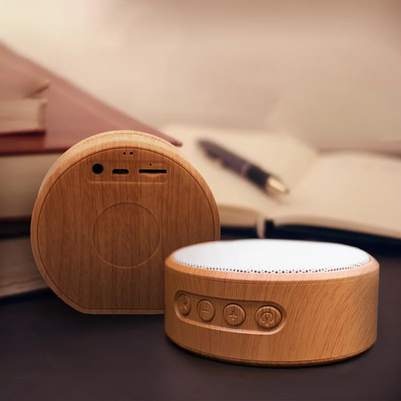 Мини Беспроводной Bluetooth Динамик деревянный Портативный Subwoof звук с микрофоном