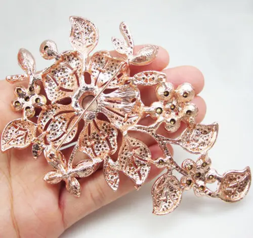 Женский винтажный цветок цвет розового золота стразы|women brooches|brooch pinspin brooch |
