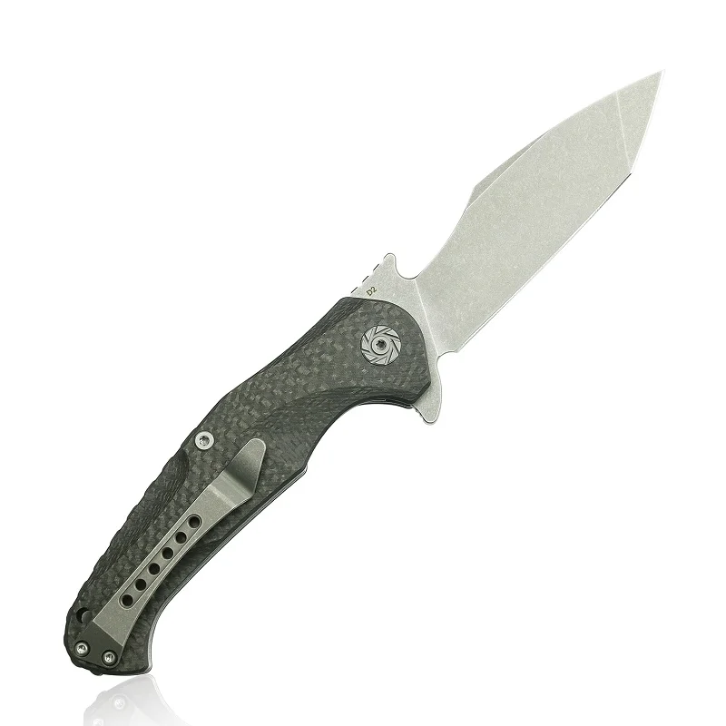 BlackClip-D2 KUBEY KU159CF складной нож S35VN и D2 сталь углеродное волокно ручка титановая ЗАДНЯЯ РАСПОРКА керамический шариковый подшипник Тактический Кемпинг - Цвет: BlackClip-D2