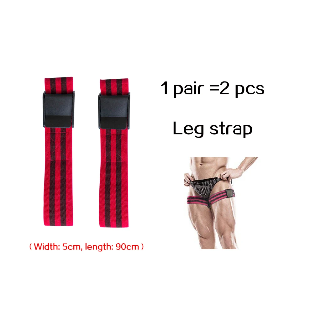 Leg Bands Стоящий спортивный фитнес окклюзион тренировочные полосы кровотока ограничения эластичные ремни мужские тренировки Кроссфит тяжелая атлетика пояс - Цвет: Leg Bands