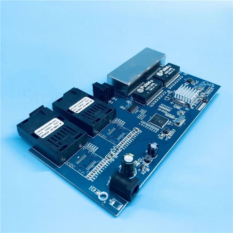 Ethernet коммутатор 2G4E 10/100/1000M Gigabit волоконно оптический преобразователь один режим 4