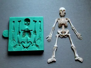 Скелет Хэллоуин скелет тела силиконовая форма для выпечки Украшение торта ручной работы глина полимерная для торта инструменты формы PRZY 001 Radom