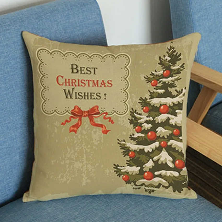 Рождественская Подушка декоративные подушки для дивана Санта Клаус елка