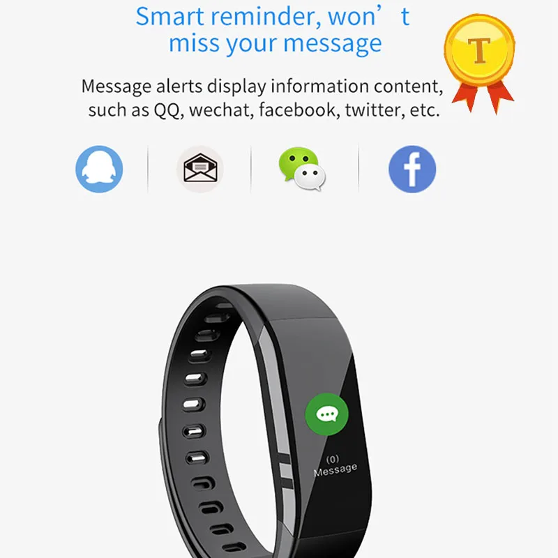 Водонепроницаемый смарт-браслет для плавания Bluetooth фитнес-трекер пульсометр