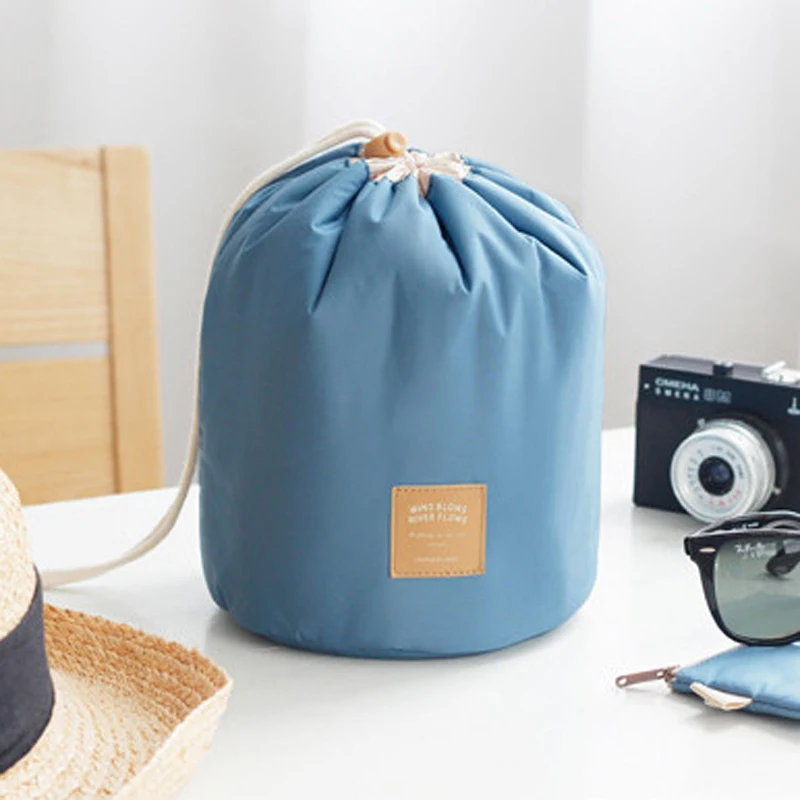 Новое поступление дорожная нейлоновая сумка для косметики в форме бочонка