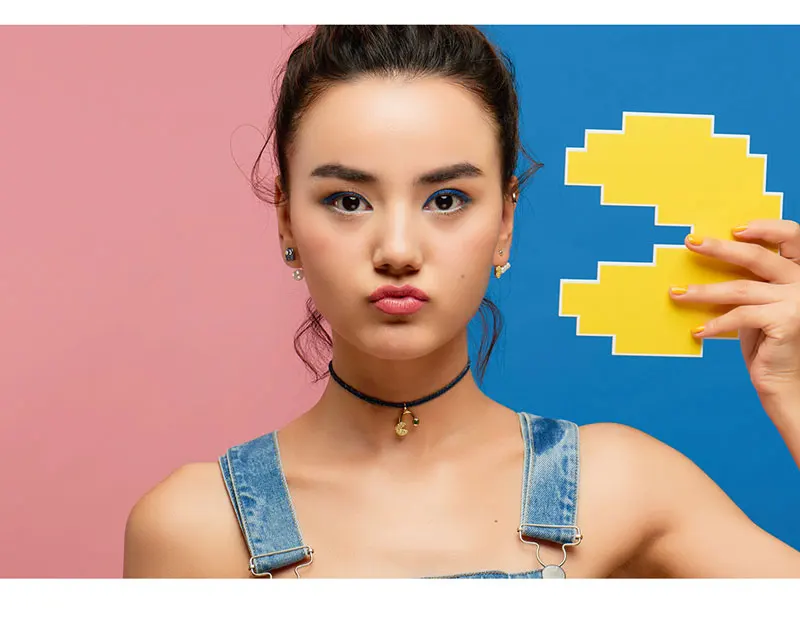 Silverwill Популярные чистый 925 пробы серебро Прекрасный асимметрия pac man жемчуг серьги-гвоздики ASOS девушки ювелирные изделия вечерние подарок