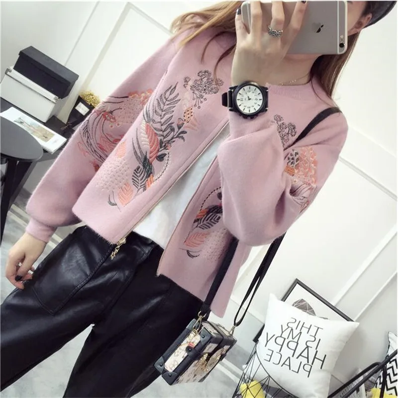 Женский Теплый свитер повседневный Трикотажный с длинным рукавом на осень и зиму