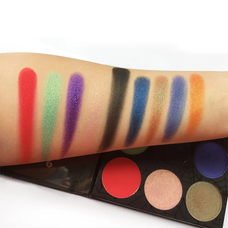 тени для глаз 9 Цвета век Палитры Матовая Алмазный Блеск сорвала Тени в один череп
