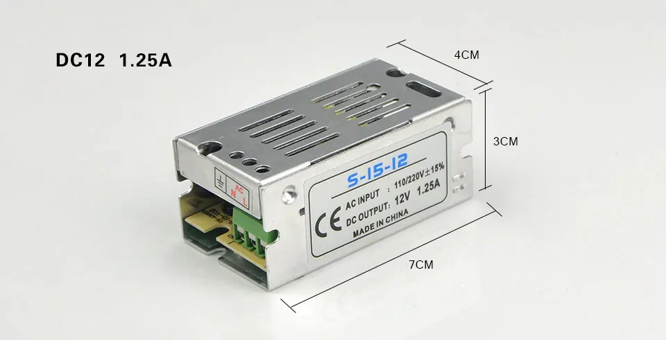 Светодиодный трансформаторы драйвер 24W 60W 100W 180W 240W 360W 480W Переключатель Питание адаптер 12В 1A 2A 3A 5A 10A 15A 20A 30A 40A