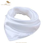 SISHION модный шарф bufanda женские шарфы Мягкий Гладкий Тонкий шелковый шарф для женщин винтажный 60 см * 60 см белый атласный роскошный шарф