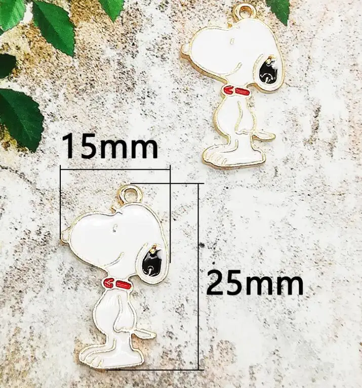 Новинка 50 шт. популярное мультяшное аниме милые белые собаки ожерелье брелок