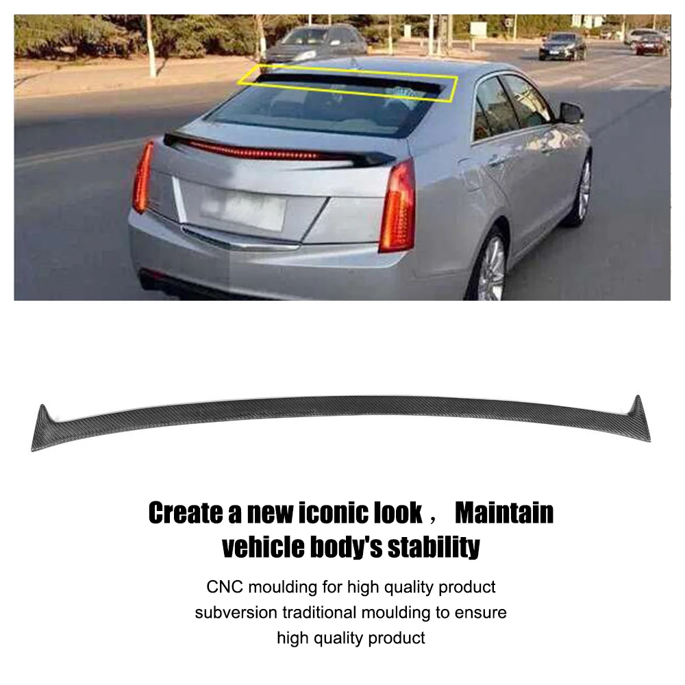 Задняя крыша из углеродного волокна чехол для автомобиля спойлер крыло Cadillac ATS