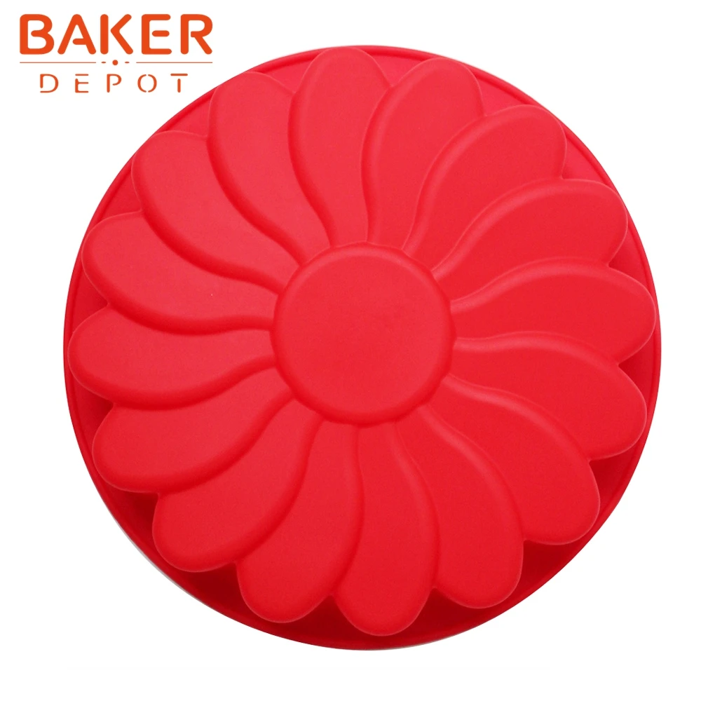 Силиконовая форма для большого торта в форме цветка выпечки подсолнуха пудинга