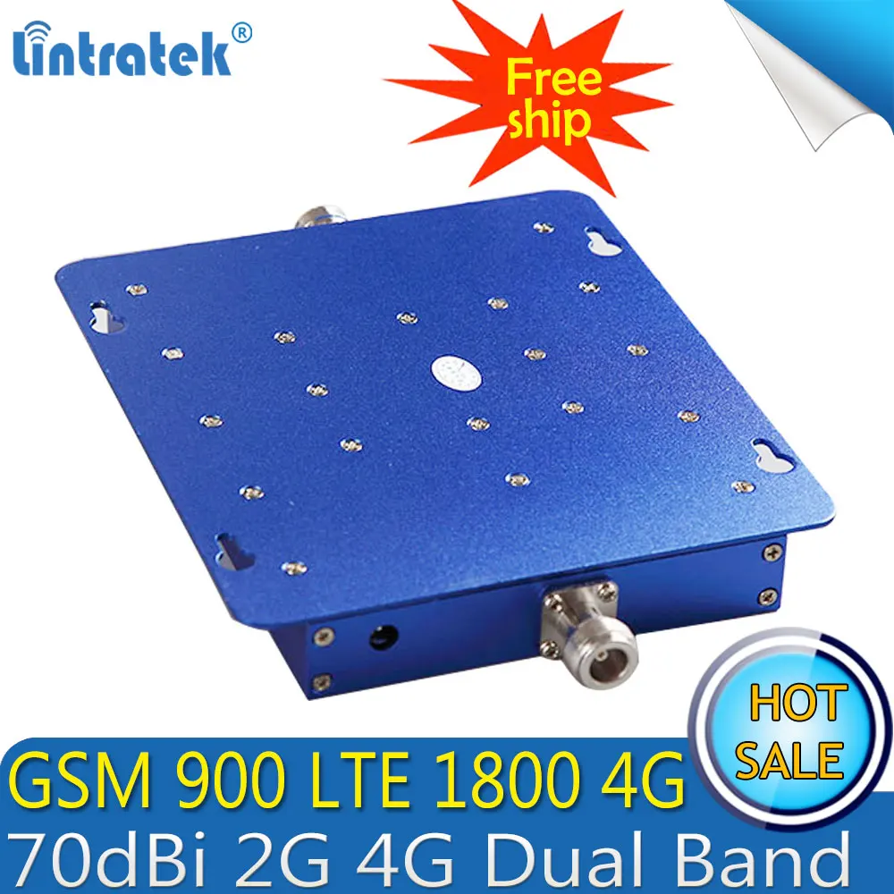 Lintratek 2G 1800 ретранслятор 4g GSM 900 LTE усилитель сигнала мобильного телефона 70дБ