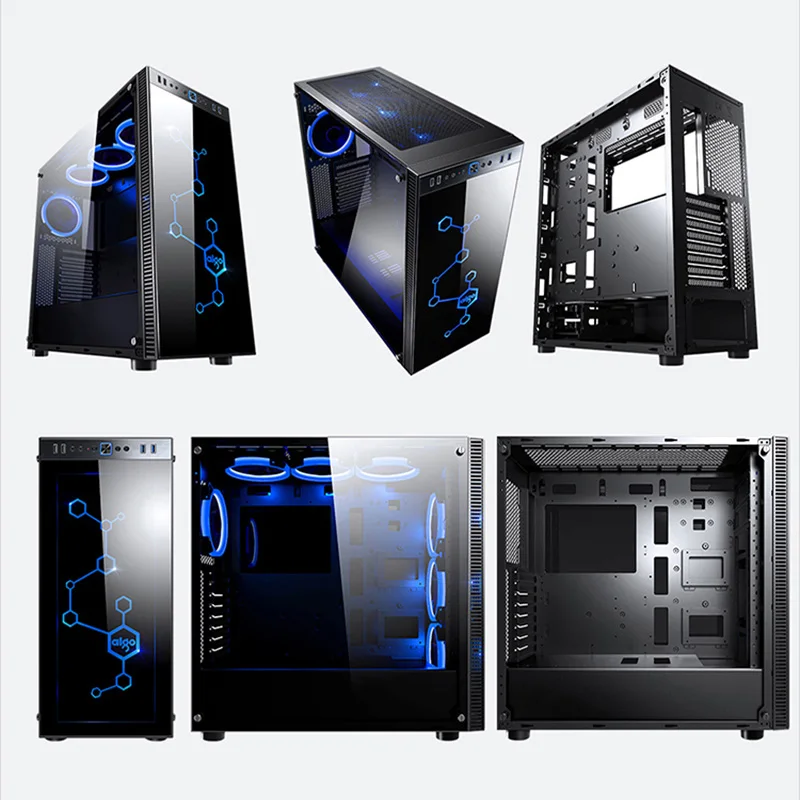Чехол Aigo для настольного компьютера игровой с RGB-подсветкой корпусом из