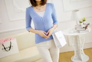 MLXSLKY весенне летний женский короткий Стильный тонкий вязаный кардиган с коротким