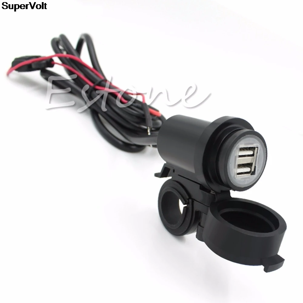Универсальное водонепроницаемое зарядное устройство SuperVolt 12 В с двумя USB портами