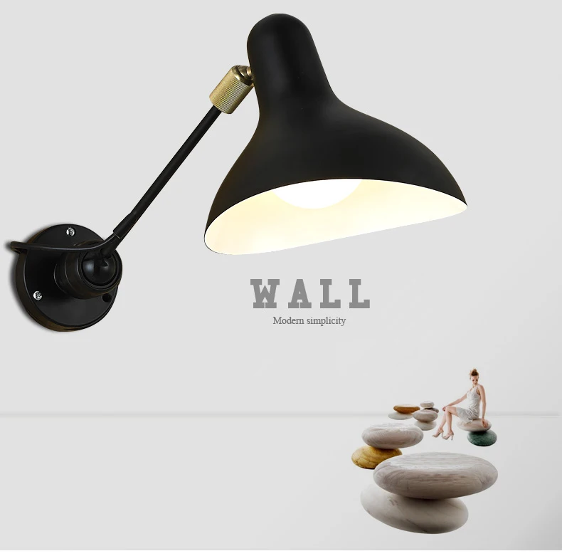 Популярная Новая Железная настенная лампа креативное современное