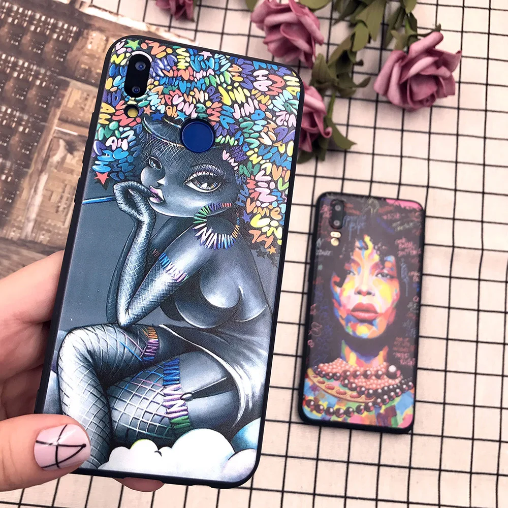 Чехол для Huawei Honor 10 чехол девочек в африканском стиле из мягкого ТПУ 8X Y5 Y6 2017 2018 6A 6X