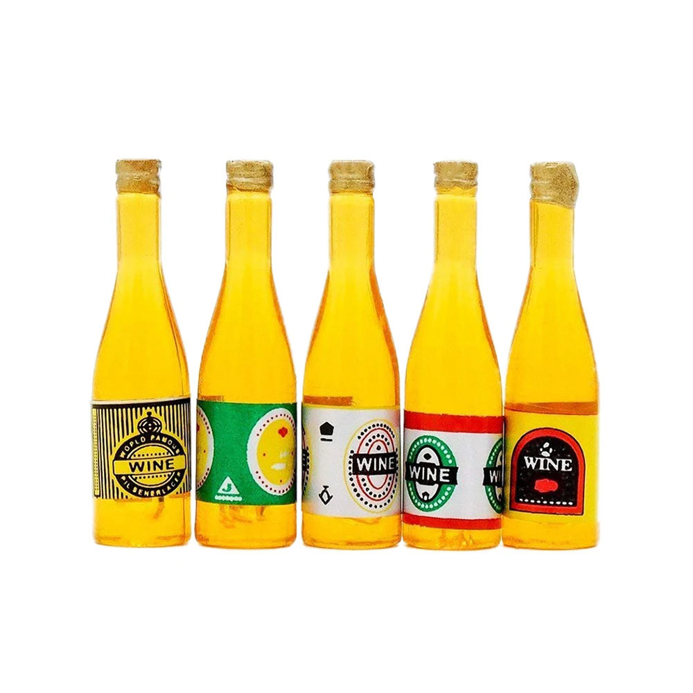 5 Yellow Wine Bottle Odoria 1:12 3 шт бутылки вина кукольный домик кухня Миниатюрные аксессуары - Цвет: 5 Yellow Wine Bottle
