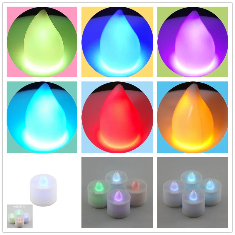 

Горячая распродажа 10 шт./лот Электронная светодиодная свеча цилиндрический мерцающий беспламенный светильник светится с лампой для свадеб...