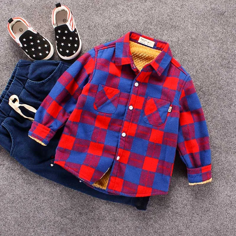 Детские осенне зимние футболки для мальчиков Модная теплая одежда джентльмена с