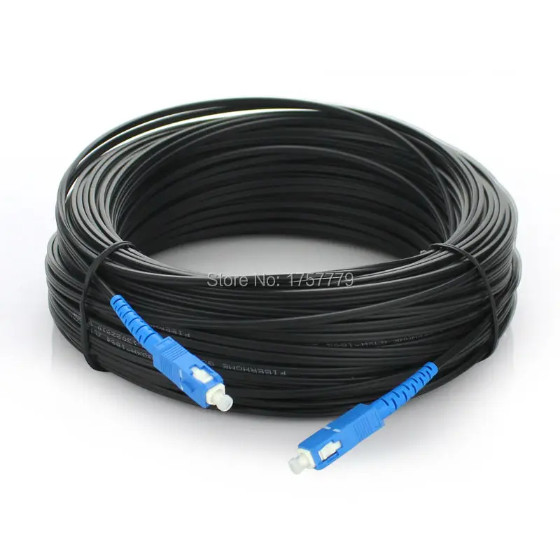 100M FTTH Fiber Optic Drop Cable Patch Cord SC to SC SM Single Core SC SC 100 Meters Jumper