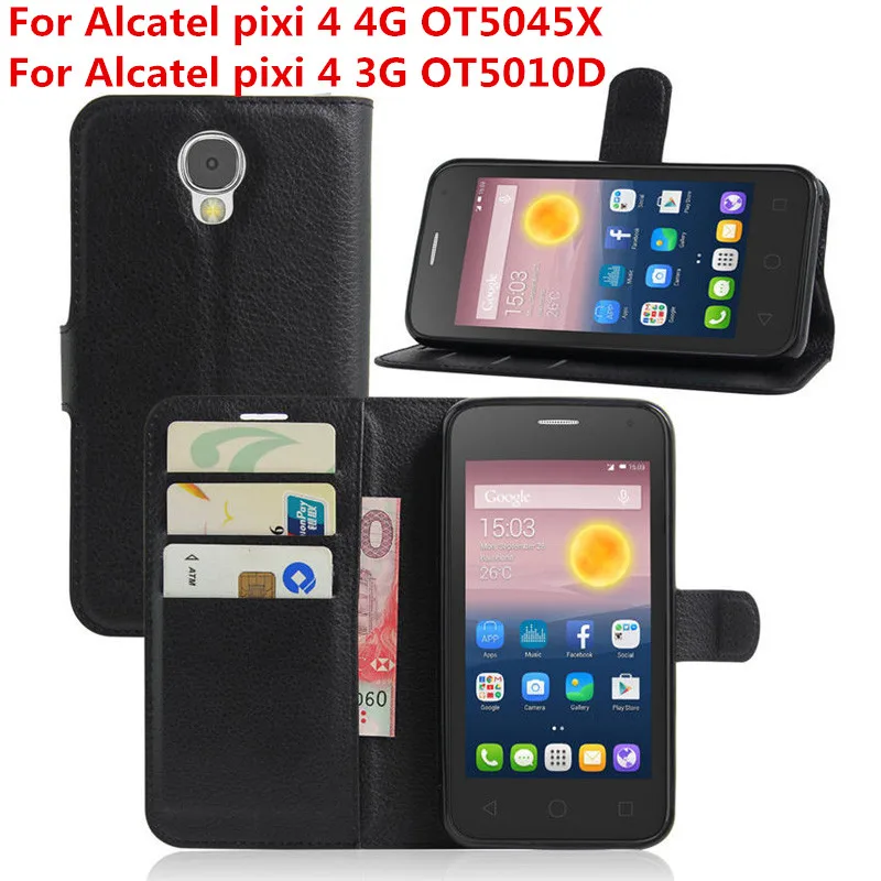 Чехол для Alcatel One Touch Pixi 4 OT5010D/OT5045X роскошный кожаный чехол книжка телефона Pixi4 OT 5010