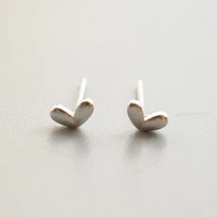 daisies real 925 sterling silver love heart shape stud earrings for women statement jewelry boucles doreilles