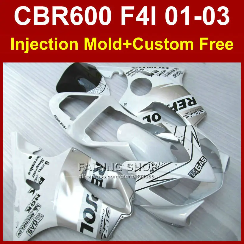 Комплект обтекателей Repsol для HONDA CBR600 F4I 2001 2002 2003 CBR 600 f4i 01 02 03 cbrf4i 03|repsol fairing kit|fairing