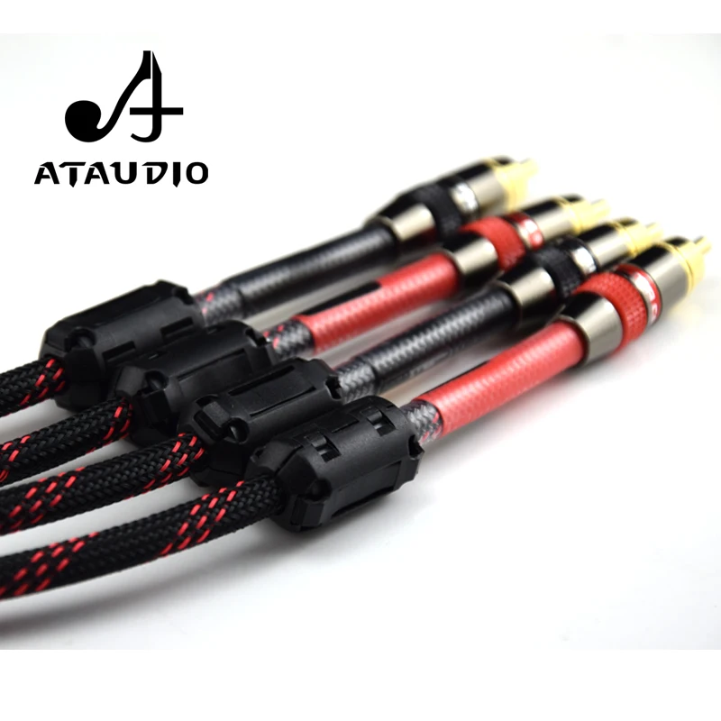 ATAUDO Hifi 4N OFC 2RCA кабель Hi end штекер DVD плеер усилитель соединение аудио RCA кабель|audio rca