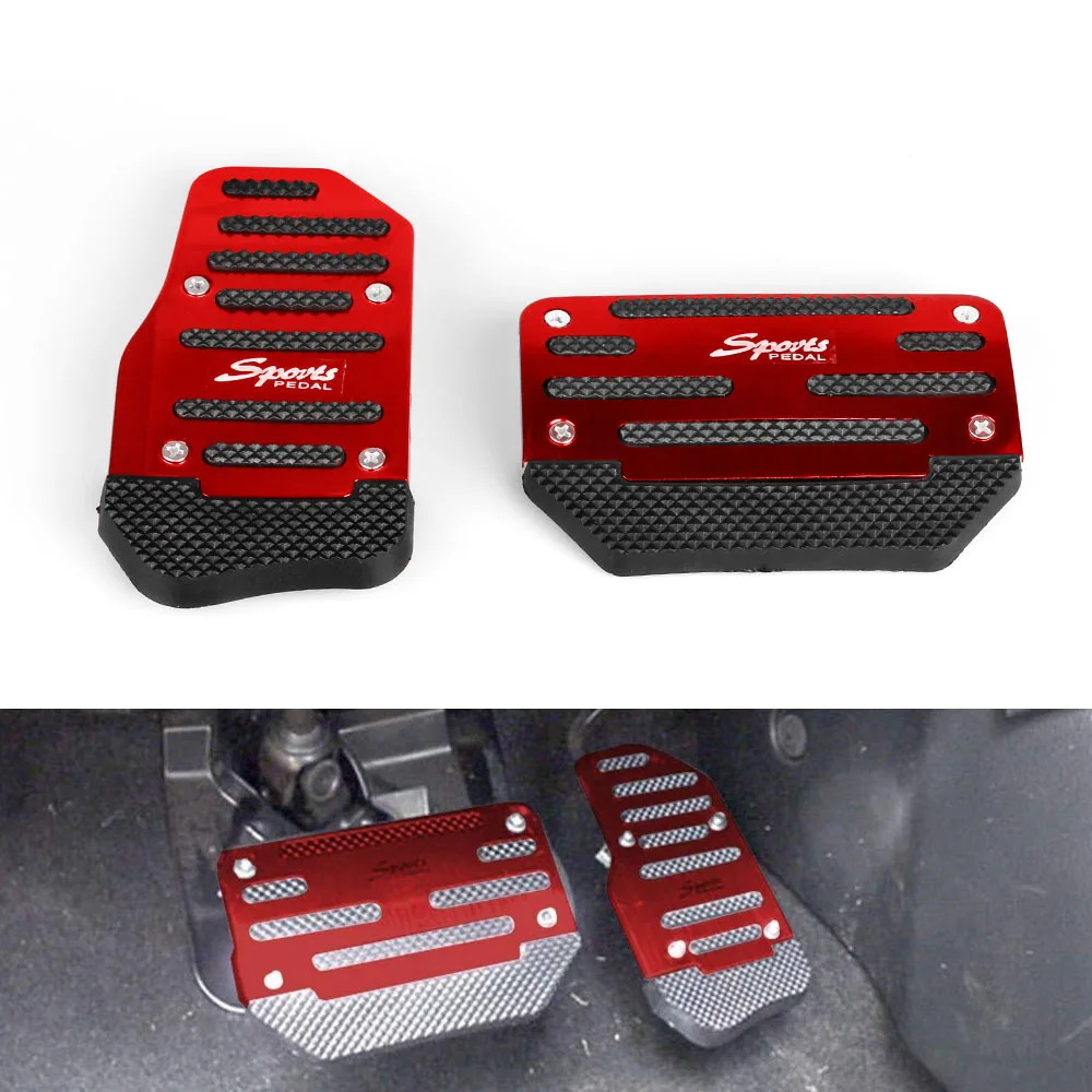 2pcs/set Universal Non Slip Aluminum Automatic Transmission Car Pedal Cover Set For Brake | Автомобили и мотоциклы