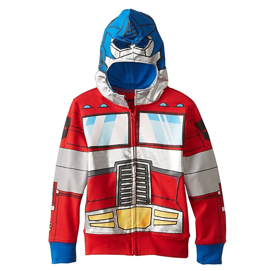 Fadket/свитер с капюшоном для мальчиков Optimus Prime; одежда для детей; весенне-осенняя куртка; пальто; детская повседневная спортивная верхняя одежда