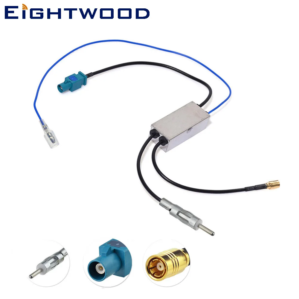 Автомобильный сплиттер для антенны Eightwood DAB + AM FM стерео радио Fakra Z в SMB антенный C KO