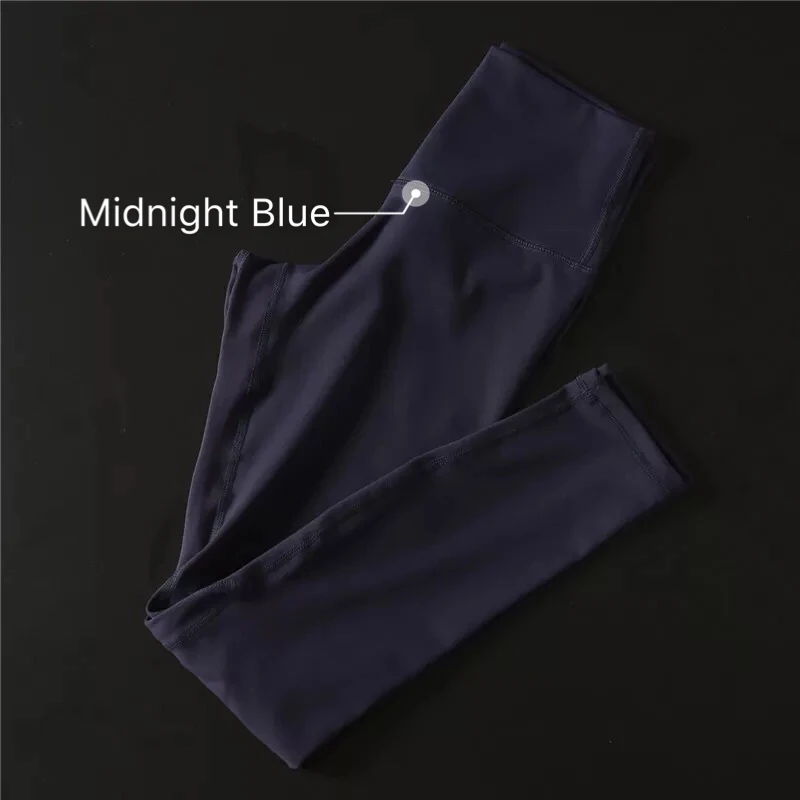 Midnight Blue Цветные анти-потовые спортивные Леггинсы для спортзала, женские штаны с высокой талией для йоги и фитнеса, бесшовные леггинсы для танцев и тренировок, XS-XL - Цвет: Midnight Blue
