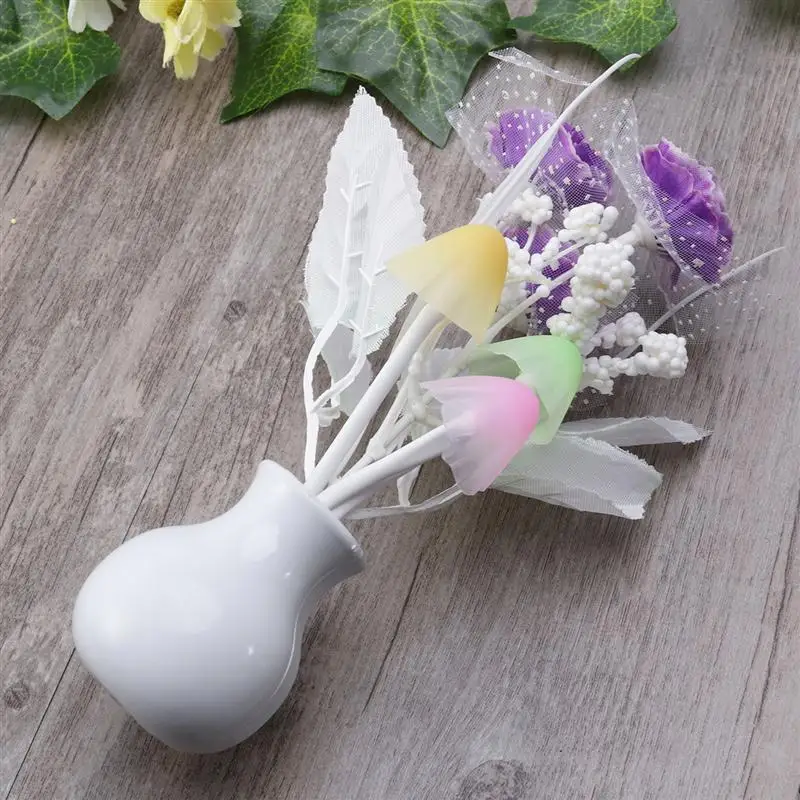 Цветок тюльпана Сенсор светодиодный Ночные огни плагина в свете Управление