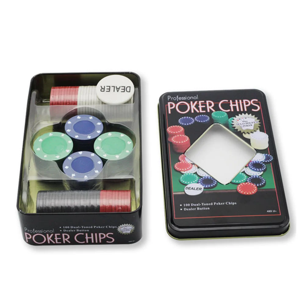 Коробка 100 фишек баккара торг набор для покера блэкджек с подарками|baccarat chips|poker