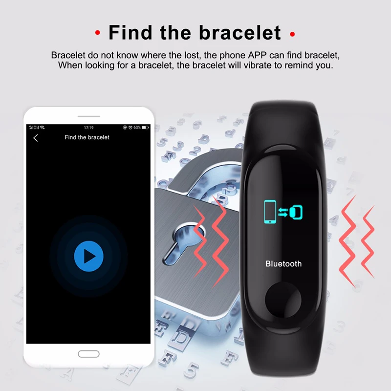 Смарт-браслет FocuSmart M3 фитнес-трекер кровяное давление монитор HeartRate
