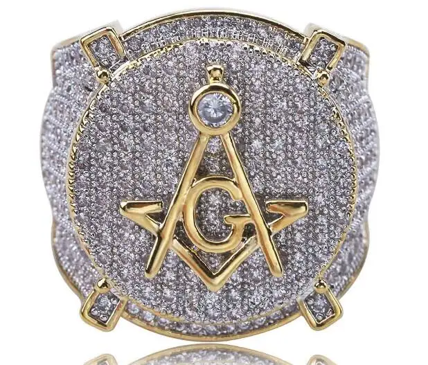 Роскошное масонское кольцо 5 шт./лот кольца с микро-закрепкой фианитами и