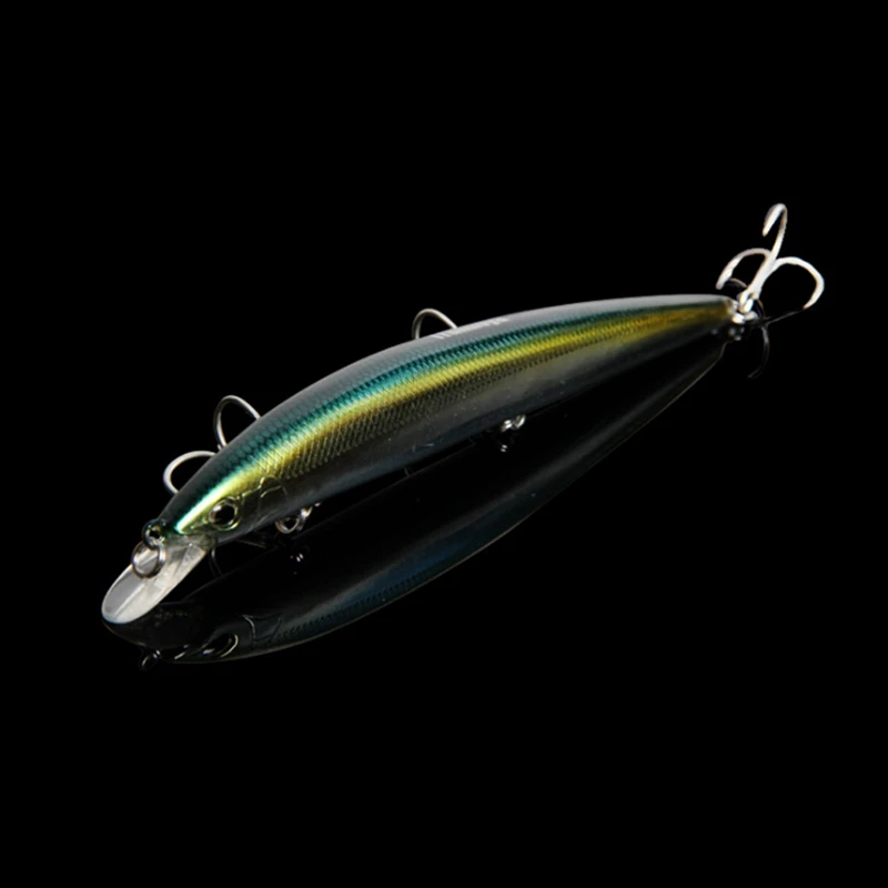 

TSURINOYA 1PCS Floating Minnow Sea Bass Lure 12.9cm/14.8g 6Colors Long Casting Hard Lure Three Treble Hooks Fishing Tackle