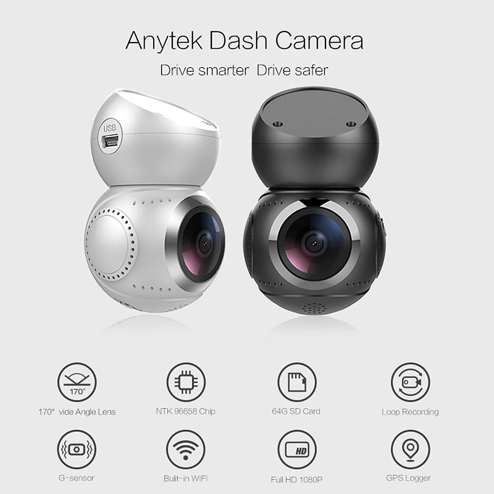 Full HD беспроводной WiFi Автомобильный видеорегистратор G21 1080P Anytek оригинальная Dash