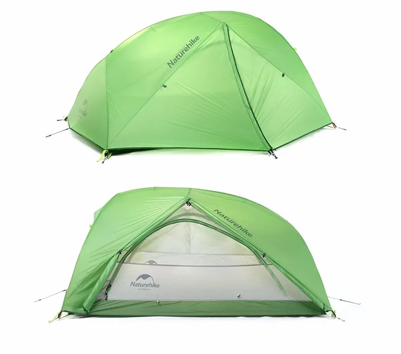 Naturehike Палатка 2 Человек 20D Силиконовое Ткани Двойного Слоя Непромокаемые Палатки Кемпинга С След Снег Юбка Анти Снег 4 Сезон палатка туристическая палатка уф-защита
